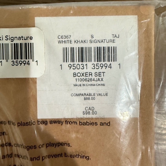 Brand new COACH Men’s Boxer Briefs – 2-Pair Set (White & Khaki Signature) - Picture 2 of 3